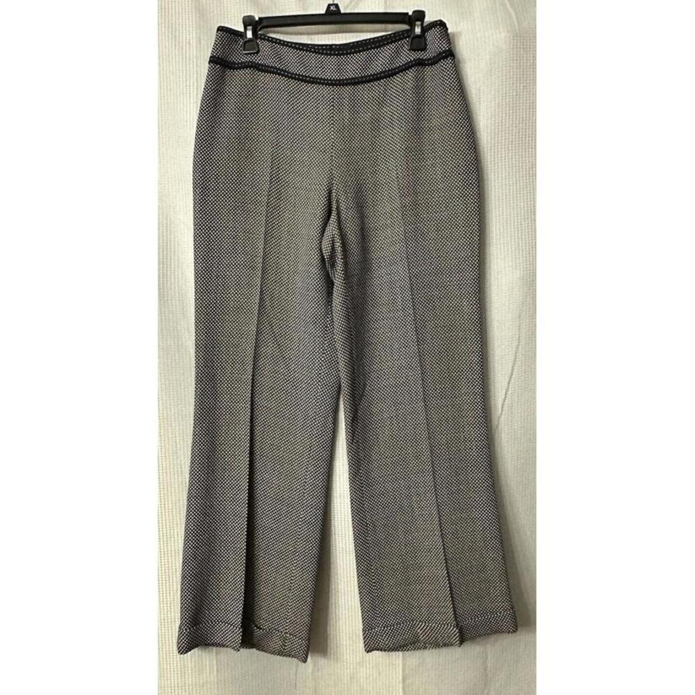 ESCADA Womens Wide Leg Cuffed Designer Wool‎ Pants Slacks Trousers Size 40